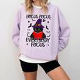 Hocus Pocus Everybody Focus Halloween Teacher For Men Women Comfort Colors Sweatshirt Orchid Hocus Pocus Everybody Focus Halloween Teacher For Men Women Comfort Colors Sweatshirt Orchid