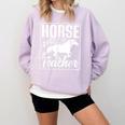 Horse Riding Teacher Rider Lover Equestrian Men Women Kids Comfort Colors Sweatshirt Orchid