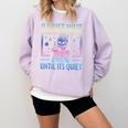 I'Ll Just Wait Until It's Quiet Skeleton Messy Bun Teacher Comfort Colors Sweatshirt Orchid I'Ll Just Wait Until It's Quiet Skeleton Messy Bun Teacher Comfort Colors Sweatshirt Orchid