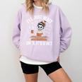 I’Ll Just Wait Until It’s Quiet Skeleton Teacher Comfort Colors Sweatshirt Orchid
