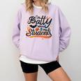I'm Batty About My Students Watercolor Bat Teacher Halloween Comfort Colors Sweatshirt Orchid I'm Batty About My Students Watercolor Bat Teacher Halloween Comfort Colors Sweatshirt Orchid