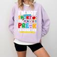 I'm Not Short I'm Pre-K Teacher Size Back To School Teacher Comfort Colors Sweatshirt Orchid I'm Not Short I'm Pre-K Teacher Size Back To School Teacher Comfort Colors Sweatshirt Orchid