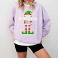 I'm The PE Teacher Elf Christmas Family Matching Comfort Colors Sweatshirt Orchid