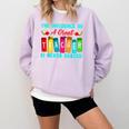 THE INFLUENCE OF A GREAT TEACHER IS NEVER ERASED Teaching For Men Women Girls Kids Comfort Colors Sweatshirt Orchid
