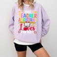 Instructional Assistant Loves Her Kids Teacher Assistant Comfort Colors Sweatshirt Orchid