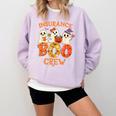Insurance Boo Crew Halloween Spooky Costume Teacher Comfort Colors Sweatshirt Orchid Insurance Boo Crew Halloween Spooky Costume Teacher Comfort Colors Sweatshirt Orchid