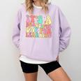 It's Beautiful Day For Learning Retro Teacher Students Women Comfort Colors Sweatshirt Orchid