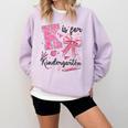 K Is For Kindergarten Teacher Coquette Bow Back To School Comfort Colors Sweatshirt Orchid K Is For Kindergarten Teacher Coquette Bow Back To School Comfort Colors Sweatshirt Orchid