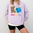 K Is For Kindergarten Teacher Tie Dye Back To School Kinder For Men Women Girls Kids Comfort Colors Sweatshirt Orchid