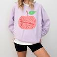 Kindergarten Apple Word Art For Teachers & Students Comfort Colors Sweatshirt Orchid Kindergarten Apple Word Art For Teachers & Students Comfort Colors Sweatshirt Orchid