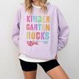 KINDERGARTEN ROCKS Teacher Crew Rock Star Kinder Team Comfort Colors Sweatshirt Orchid KINDERGARTEN ROCKS Teacher Crew Rock Star Kinder Team Comfort Colors Sweatshirt Orchid