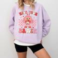 Kiss Your Brain Valentines Test Day Teacher Squad Kids Comfort Colors Sweatshirt Orchid