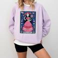 La Maestra Halloween Mexican Bingo Card Teacher Lottery Card Comfort Colors Sweatshirt Orchid La Maestra Halloween Mexican Bingo Card Teacher Lottery Card Comfort Colors Sweatshirt Orchid