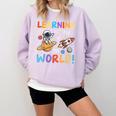 Learning Is Out Of This World Space Back To School Teacher Comfort Colors Sweatshirt Orchid Learning Is Out Of This World Space Back To School Teacher Comfort Colors Sweatshirt Orchid