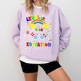 Level Up Your Education Gaming Inspired Teacher Gamers For Men Women Kids Comfort Colors Sweatshirt Orchid Level Up Your Education Gaming Inspired Teacher Gamers For Men Women Kids Comfort Colors Sweatshirt Orchid