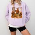 Librarian Turkey Reading Book Fall Thanksgiving Teacher Book Comfort Colors Sweatshirt Orchid Librarian Turkey Reading Book Fall Thanksgiving Teacher Book Comfort Colors Sweatshirt Orchid