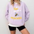 I Love Bee-Ing A Teacher Honey Bee Job Profession Comfort Colors Sweatshirt Orchid
