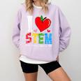 I Love STEM Student Teacher 1st Day Of School Back To School Comfort Colors Sweatshirt Orchid I Love STEM Student Teacher 1st Day Of School Back To School Comfort Colors Sweatshirt Orchid