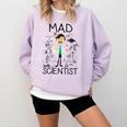 Mad Scientist Shirt Kids Boys Youth Science Teacher Comfort Colors Sweatshirt Orchid