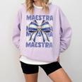 Maestra El Salvador Coquette Bow Hispanic Spanish Teacher Comfort Colors Sweatshirt Orchid Maestra El Salvador Coquette Bow Hispanic Spanish Teacher Comfort Colors Sweatshirt Orchid