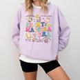 In My Maestra Era Spanish Bilingual Teacher First Day Comfort Colors Sweatshirt Orchid