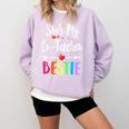 Matching Co-Teacher Best Friend She's My Bestie Work Team Comfort Colors Sweatshirt Orchid Matching Co-Teacher Best Friend She's My Bestie Work Team Comfort Colors Sweatshirt Orchid