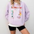 Math Teacher Christmas 12 Days Of Teaching Math Christmas Comfort Colors Sweatshirt Orchid