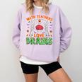 Math Teacher Love Brain Heart Skeleton Hand Zombie Halloween Comfort Colors Sweatshirt Orchid Math Teacher Love Brain Heart Skeleton Hand Zombie Halloween Comfort Colors Sweatshirt Orchid