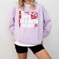 Math Teacher School So Happy I'm A Math Teacher Comfort Colors Sweatshirt Orchid