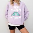Math Teachers Love Brains Halloween Zombie Men Women T-Shirt Comfort Colors Sweatshirt Orchid