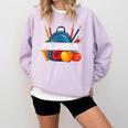 Ms Johnson Personalized Name Back To School Teacher For Men Women Kids Comfort Colors Sweatshirt Orchid