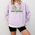 Music Teacher Christmas Holiday Wnter Music Instructor Comfort Colors Sweatshirt Orchid