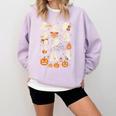 Music Teacher Orchestra Shirt Spooky Halloween Ghost Band Comfort Colors Sweatshirt Orchid