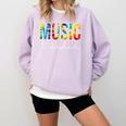 Music Teacher Tie Dye Appreciation Day Hello Back To School Men Women Comfort Colors Sweatshirt Orchid