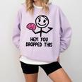 Nerdy Hey You Dropped This Brain Math Teacher Comfort Colors Sweatshirt Orchid Nerdy Hey You Dropped This Brain Math Teacher Comfort Colors Sweatshirt Orchid
