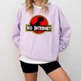 Nerdy No Internet Dinosaur Computer Science Teacher Comfort Colors Sweatshirt Orchid Nerdy No Internet Dinosaur Computer Science Teacher Comfort Colors Sweatshirt Orchid