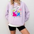 Nerdy Pythagoras Fighting Over C Squared Math Teacher Comfort Colors Sweatshirt Orchid