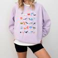 Ocean Animals Alphabet Cute Sea Life ABC Marine Kids Teacher Comfort Colors Sweatshirt Orchid