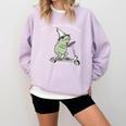 Off To Teach Preschool Pre-K Teacher Back To School Frog Comfort Colors Sweatshirt Orchid