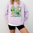 One Lucky Teacher St Patrick's Day Irish Teacher Lucky Era Comfort Colors Sweatshirt Orchid