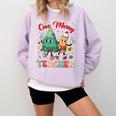 One Merry Teacher Groovy Christmas Tree Pjs Xmas Teacher Comfort Colors Sweatshirt Orchid One Merry Teacher Groovy Christmas Tree Pjs Xmas Teacher Comfort Colors Sweatshirt Orchid