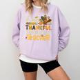 One Thankful Substitute Teacher Turkey Leopard Thanksgiving For Men Women Comfort Colors Sweatshirt Orchid One Thankful Substitute Teacher Turkey Leopard Thanksgiving For Men Women Comfort Colors Sweatshirt Orchid