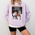 Overworked Underpaid Always Grading Teacher Comfort Colors Sweatshirt Orchid
