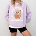 Owl You Need Is A Good Book Teacher Librarian Reading Comfort Colors Sweatshirt Orchid
