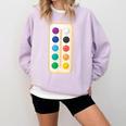 Paint Palette ArtSet Halloween Costume For Teachers Students For Men Women Kids Comfort Colors Sweatshirt Orchid