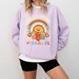 Paraprofessional Para Life Sun Flower Teacher Back To School Comfort Colors Sweatshirt Orchid