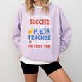 PE Teacher Succeed Sport Teacher School Fitness Gym Class Men Women Comfort Colors Sweatshirt Orchid PE Teacher Succeed Sport Teacher School Fitness Gym Class Men Women Comfort Colors Sweatshirt Orchid