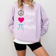Peace Love Math Maths Teacher Pi Symbol Men Women Comfort Colors Sweatshirt Orchid