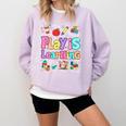 Play Is Learning Educational Teacher Women Comfort Colors Sweatshirt Orchid Play Is Learning Educational Teacher Women Comfort Colors Sweatshirt Orchid