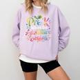 Pre-K Where The Adventure Begins Preschool Teachers Students Comfort Colors Sweatshirt Orchid Pre-K Where The Adventure Begins Preschool Teachers Students Comfort Colors Sweatshirt Orchid